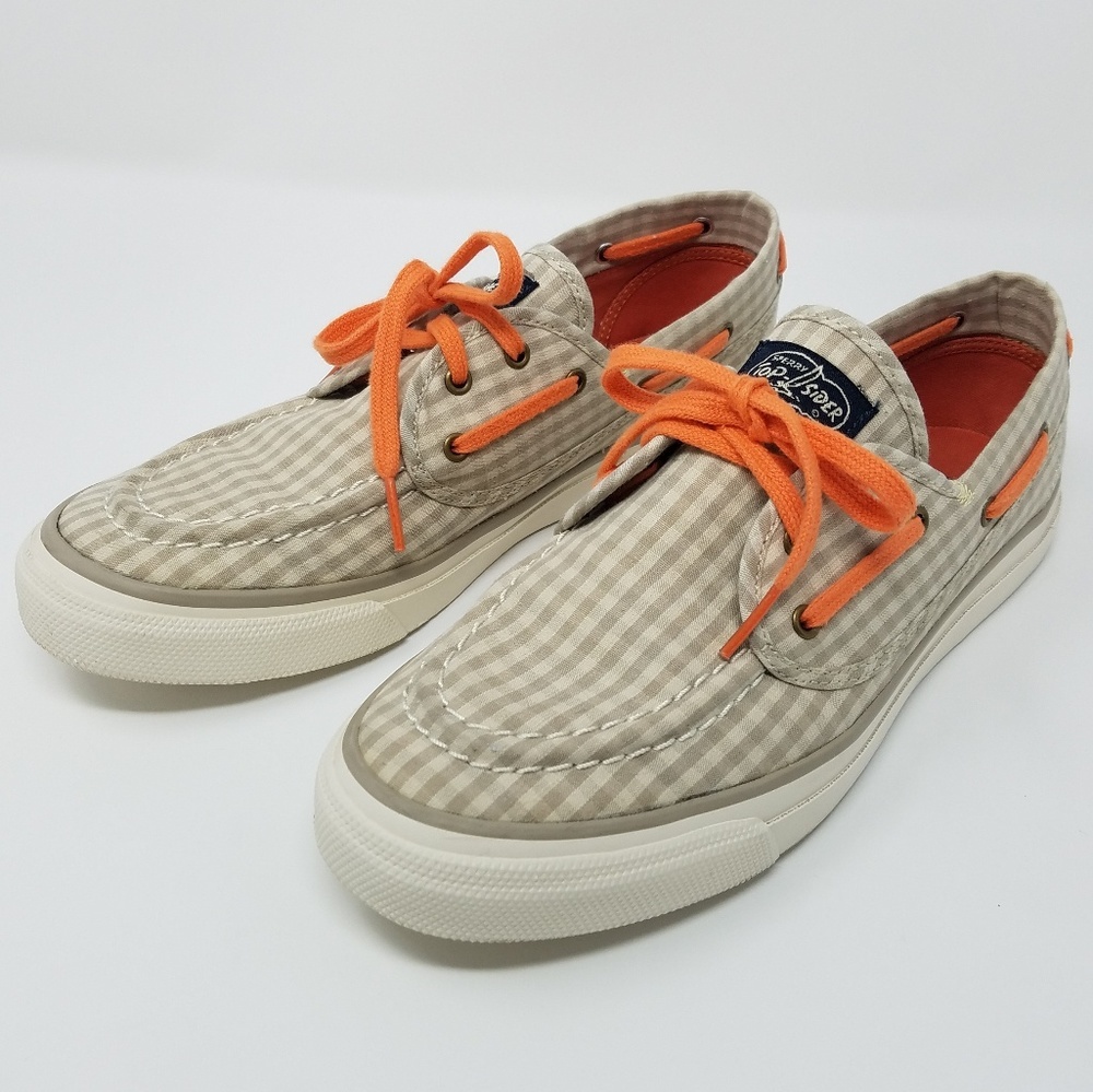 Sperry Top Sider Check Plaid Boat Shoes, 9M